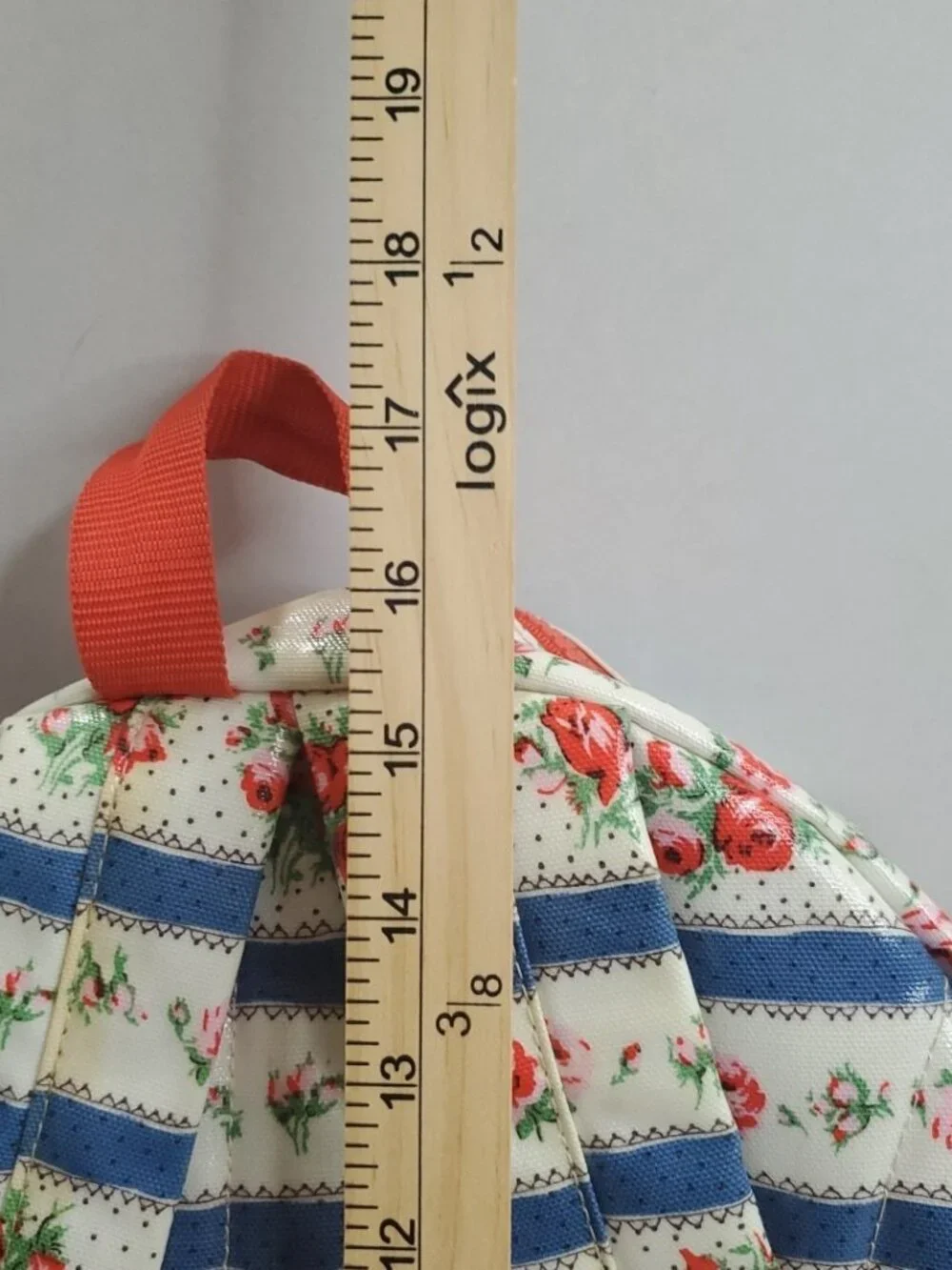 Cath Kidston White Pink Floral Rucksack Oil Cloth 15 Inches Backpack London